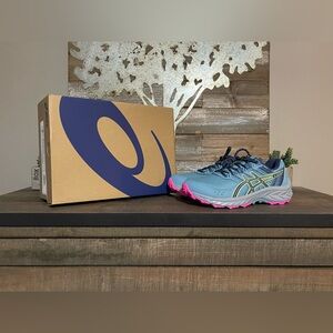 Asics Womens GEL-Venture 9 Running Shoe Size 7 Gris Blue/Deep Ocean